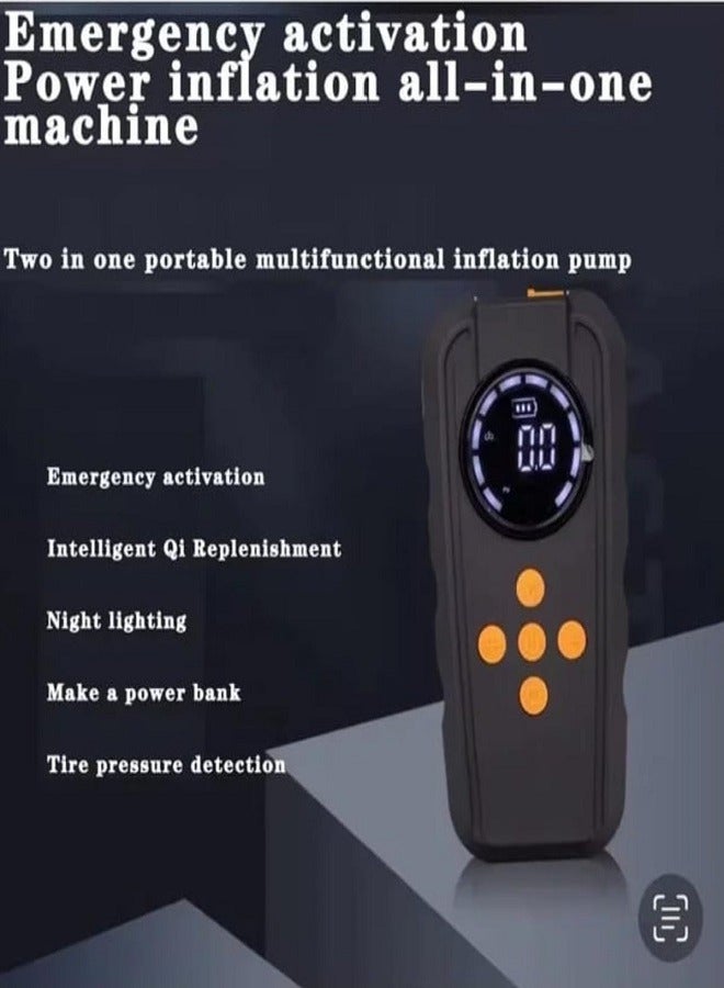 Generic Protable Emergency Power Suplly Auto Emergency Booster 12V 72mAh Jump Starter With Air Compressor 150PSI,Digital Tyre Pressure Monitoring System  - Image 3