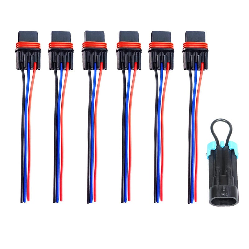 YMHHefy 6 Pulse Power Plug Pigtail Connector with Seat Belt Bypass Compatible with 20182024 Polaris Ranger XP 1000 RZR RS1 General Bus Bar Harness Pigtail Connectors 14 AWG - Image 3