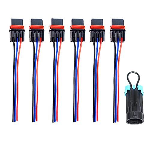 YMHHefy 6 Pulse Power Plug Pigtail Connector with Seat Belt Bypass Compatible with 20182024 Polaris Ranger XP 1000 RZR RS1 General Bus Bar Harness Pigtail Connectors 14 AWG - Image 1