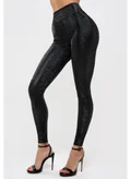 بونا فيدي Leather Leggings Black Mamba