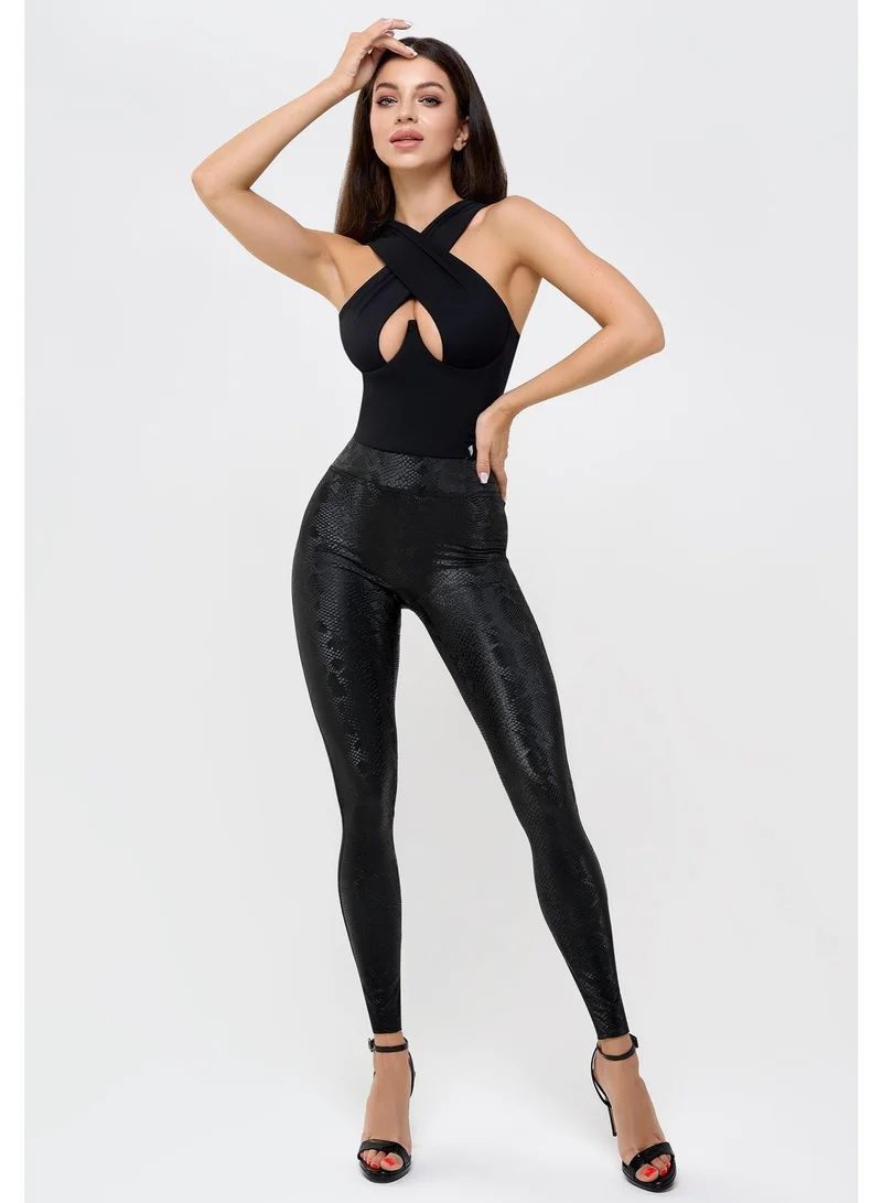 Bona Fide Leather Leggings Black Mamba Leather Mamba Gym Leggings for Women for Women | Best Price UAE