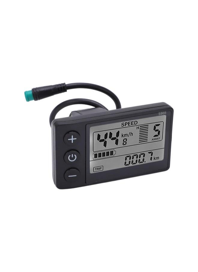 silvercnc - Bicycle Speedometer, IP65 Waterproof Backlight LCD Bike Speed Display Meter Bicycle Computer for 22.2mm/0.9in Handlebars - Image 1