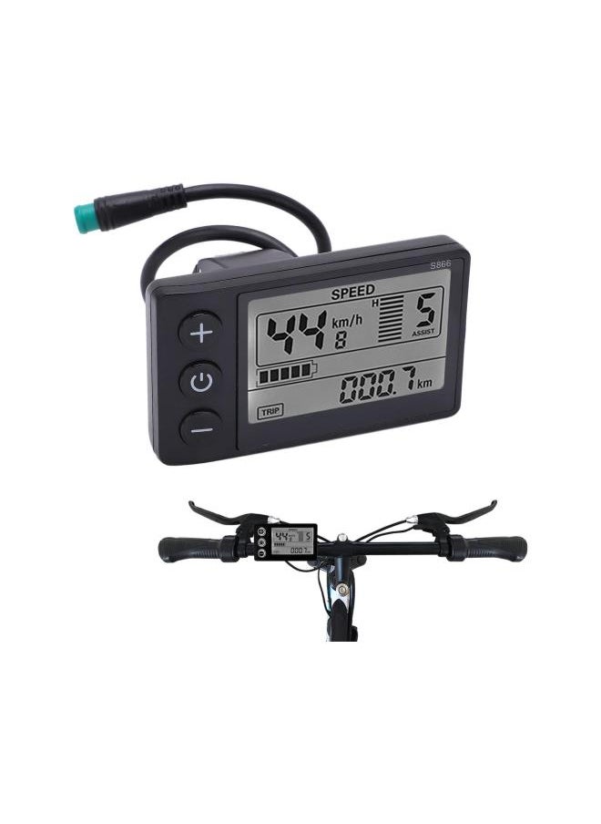 silvercnc - Bicycle Speedometer, IP65 Waterproof Backlight LCD Bike Speed Display Meter Bicycle Computer for 22.2mm/0.9in Handlebars - Image 1
