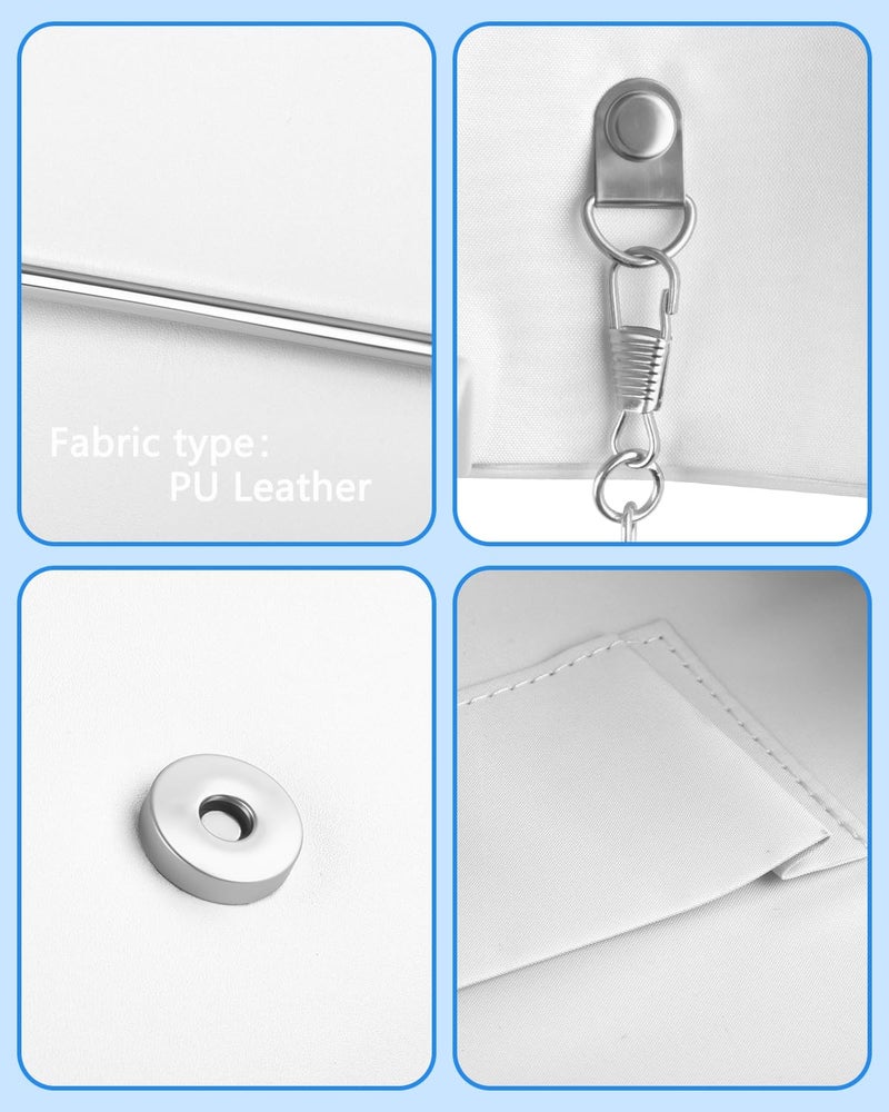 TINDTOP Clutch Purses for Women, PU Leather Formal Evening Bags Shoulder Party Handbags Wedding Cocktail Prom Clutches (B-White) - Image 5