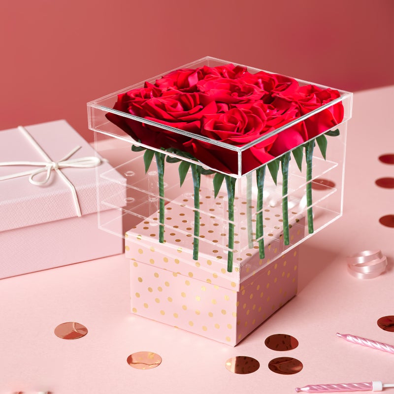 Empty Flower Packaging Box 16-hole Eternal Flower Rose Arrangement Box - Image 3
