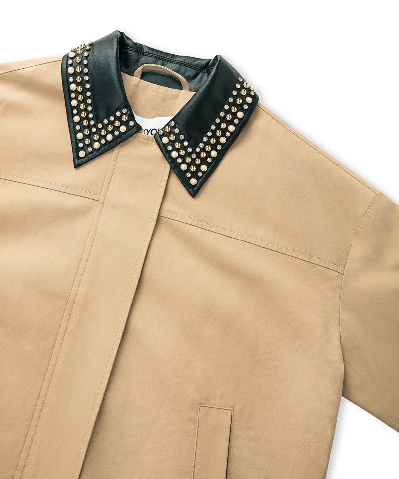 Ipekyol  Contrast Collar Bomber Coat for Women | Best Price UAE