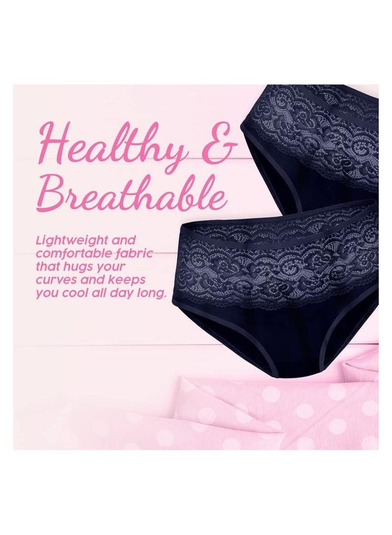YOUNG WEAR YOUNG UNDERWEAR | Women’s 100% Cotton Underwear | Elegant Lace-Trimmed Women's Underwear | Ultimate Comfort and Style  - Image 4