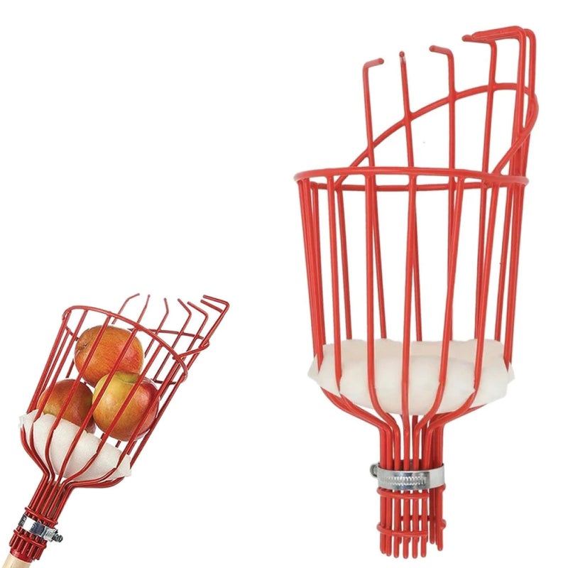 HomeX Fruit Picker Basket  Sturdy Tree Picker Tool with Adjustable Knob  Apple Avocado Peach Pear Lemon Grabber