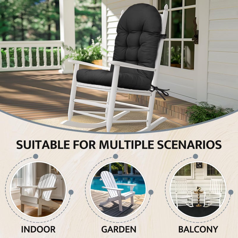 mudilun Outdoor Adirondack Chair Cushion High Weather Resistant Tufted Waterproof Lounge Cushion Anti-Slip Thickened High Back Patio Seat Pads - Image 3
