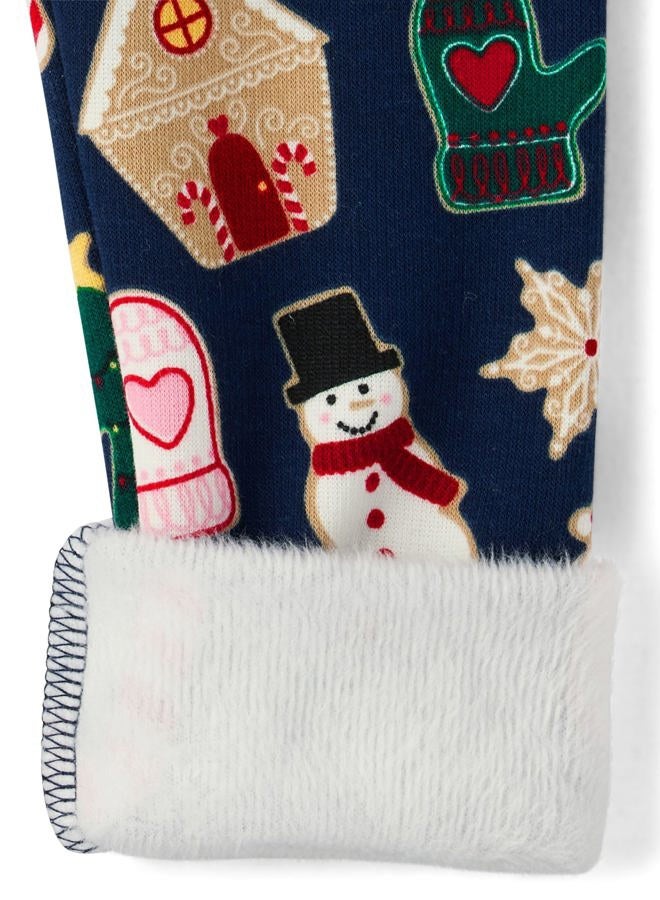 GYMBOREE Girls' and Toddler All Holiday Leggings, Holiday Snowman, 3 Years - Image 2