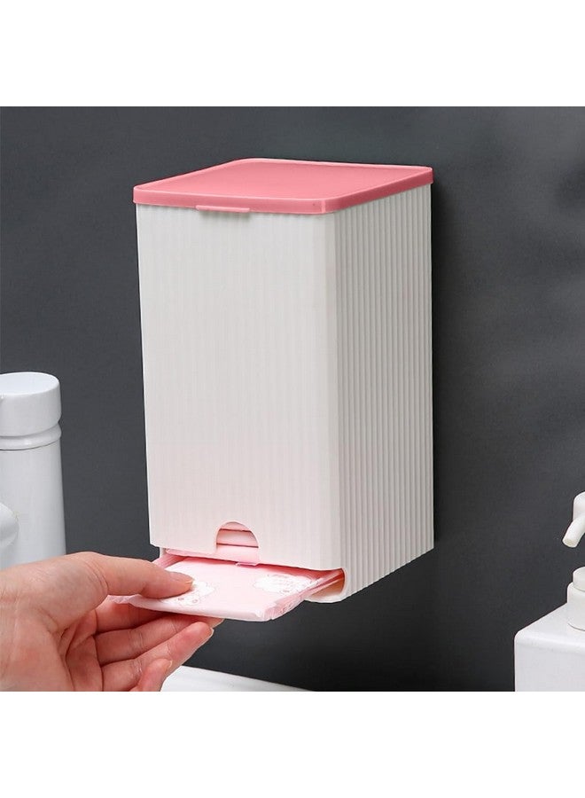 HASTHIP® Sanitary Pads Dispenser for 25-30 Pads - Wall-Mounted Box Napkin Holder, Dustproof Waterproof Sanitary Pads Wall Holder Bathroom Sanitary Pads Bathroom Organizer, 11.5cmx11.5cmx19.5cm - Image 1