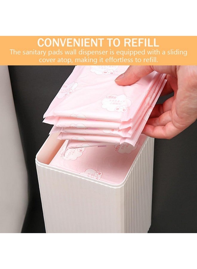 HASTHIP® Sanitary Pads Dispenser for 25-30 Pads - Wall-Mounted Box Napkin Holder, Dustproof Waterproof Sanitary Pads Wall Holder Bathroom Sanitary Pads Bathroom Organizer, 11.5cmx11.5cmx19.5cm - Image 5