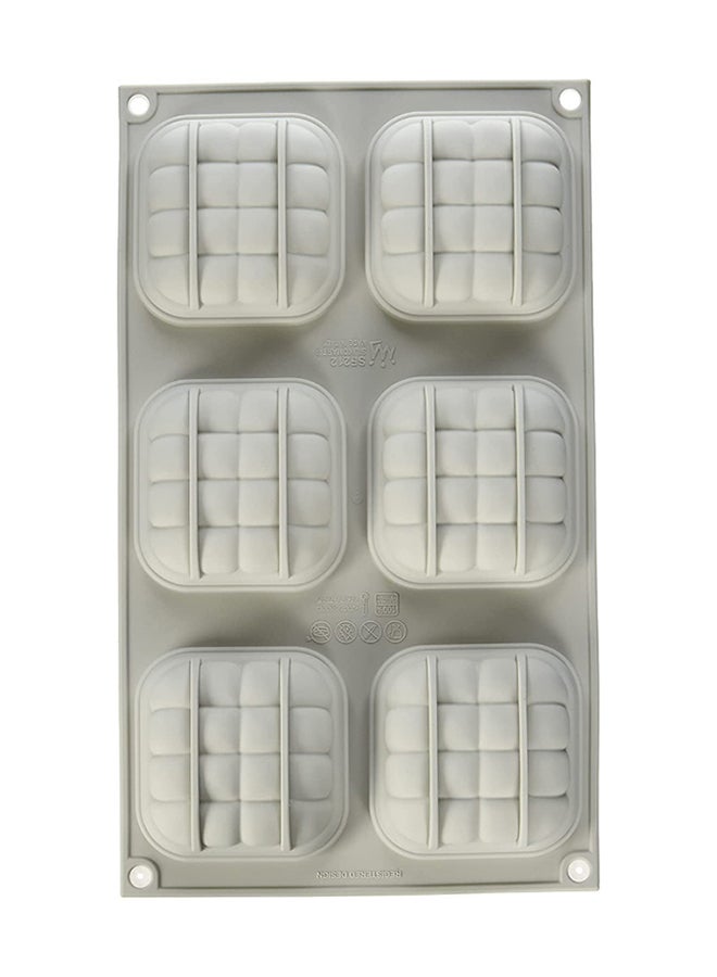 Silikomart 3D 6-Cup Mini Elegance Cake Mould Beige 600ml - Image 2