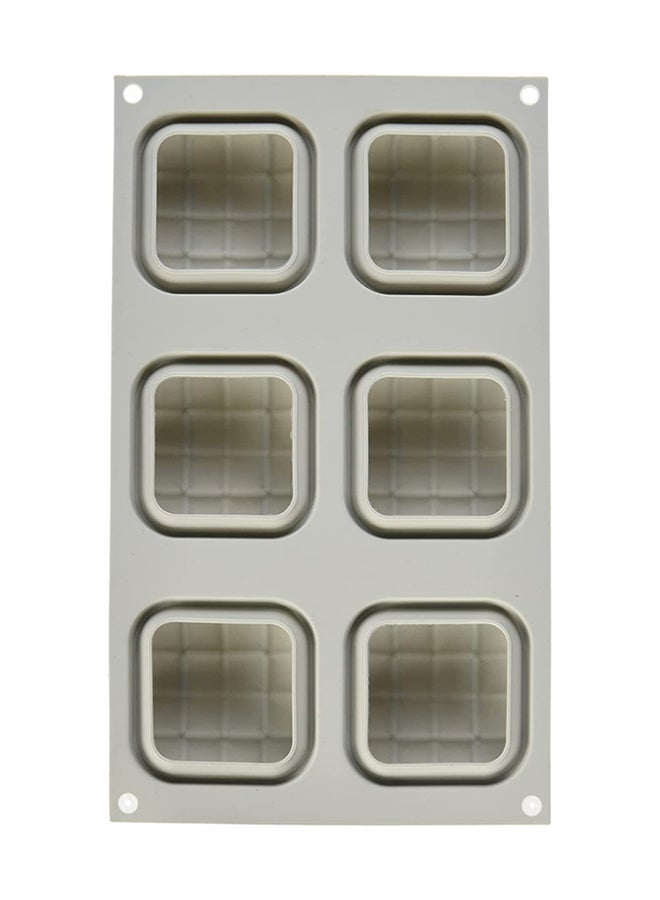 Silikomart 3D 6-Cup Mini Elegance Cake Mould Beige 600ml - Image 1