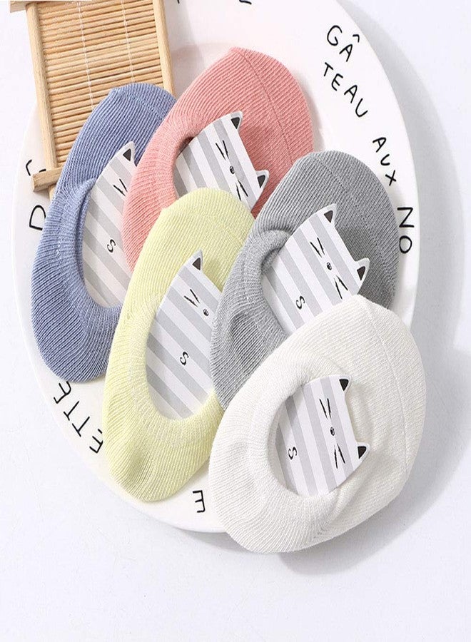 CHUNG Baby Grip Socks Boys Girls Toddler No Show Cotton Anti Slip Non Skid Invisable Summer Thin Low Cut,10 Pack,Solid Color,L - Image 4