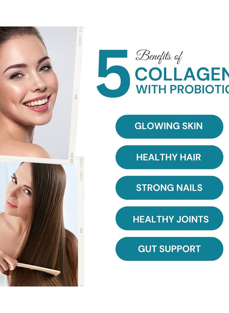 إيرثز كرييشن مسحوق ببتيدات الكولاجين الحيوي المُحلل ١٠٠٠٠ ملغ مع البروبيوتيك والبيوتين وحمض الهيالورونيك وفيتامين سي، لصحة البشرة والشعر والأظافر والأمعاء والمفاصل، بدون نكهة، ٢٧ حصة - Image 4