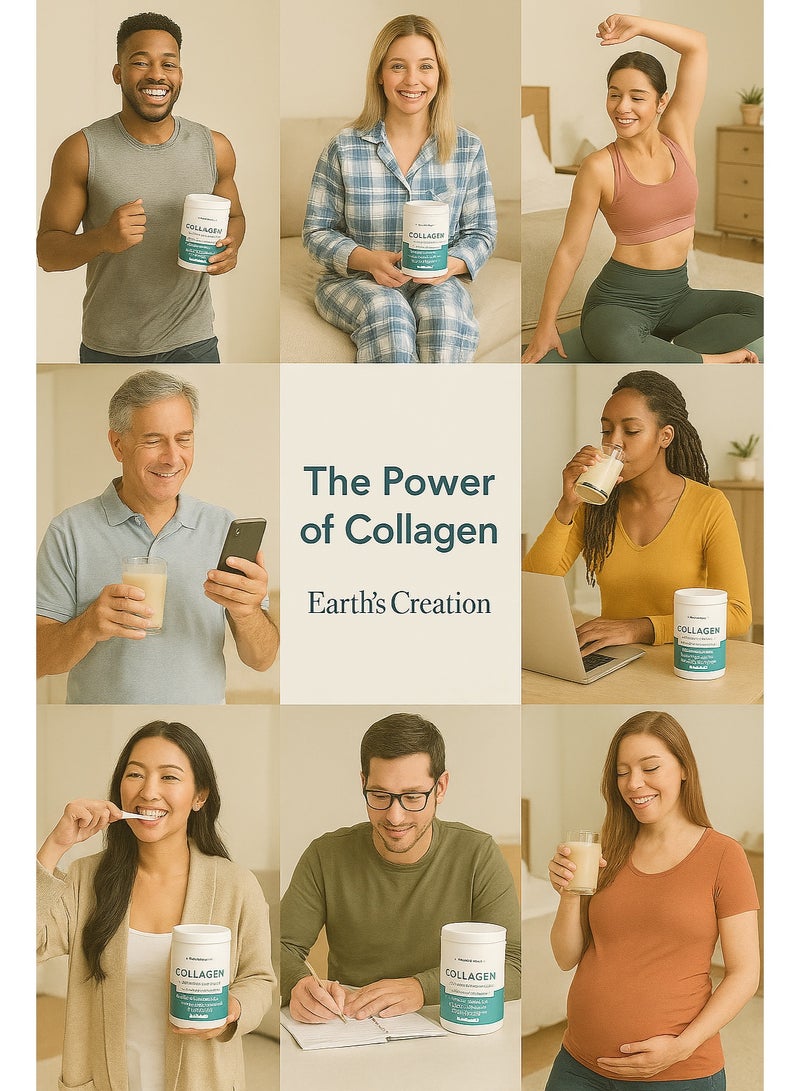 إيرثز كرييشن مسحوق ببتيدات الكولاجين الحيوي المُحلل ١٠٠٠٠ ملغ مع البروبيوتيك والبيوتين وحمض الهيالورونيك وفيتامين سي، لصحة البشرة والشعر والأظافر والأمعاء والمفاصل، بدون نكهة، ٢٧ حصة - Image 5