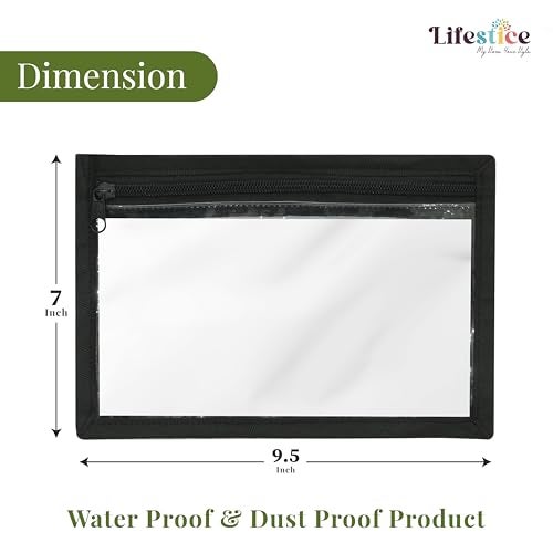 LIFESTICE Transparent Pouches for Travel | Clear Pouche for Makeup | Small Pouches with Zip for Storage | Plastic Pouch with Zipper,Travel Accessories Pouch with Black Border (Pack of 4) (Pack of 4) - Image 2