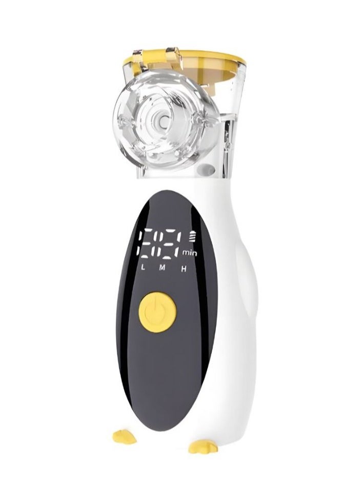 FIPKA - Mesh Nebulizer for Adults & Kids – 3 Mist Modes, USB Rechargeable, Ultra Quiet, Digital Display, Self-Cleaning – White - Image 1
