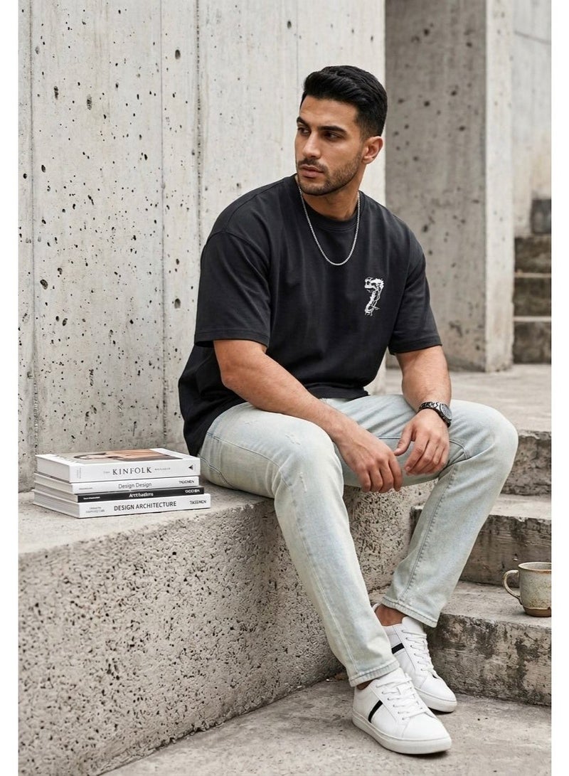 Hikes Men’s Premium Graphic T-Shirt – Soft Stretch Cotton Blend, Relaxed Fit Casual Tee for Daily Wear - Image 2