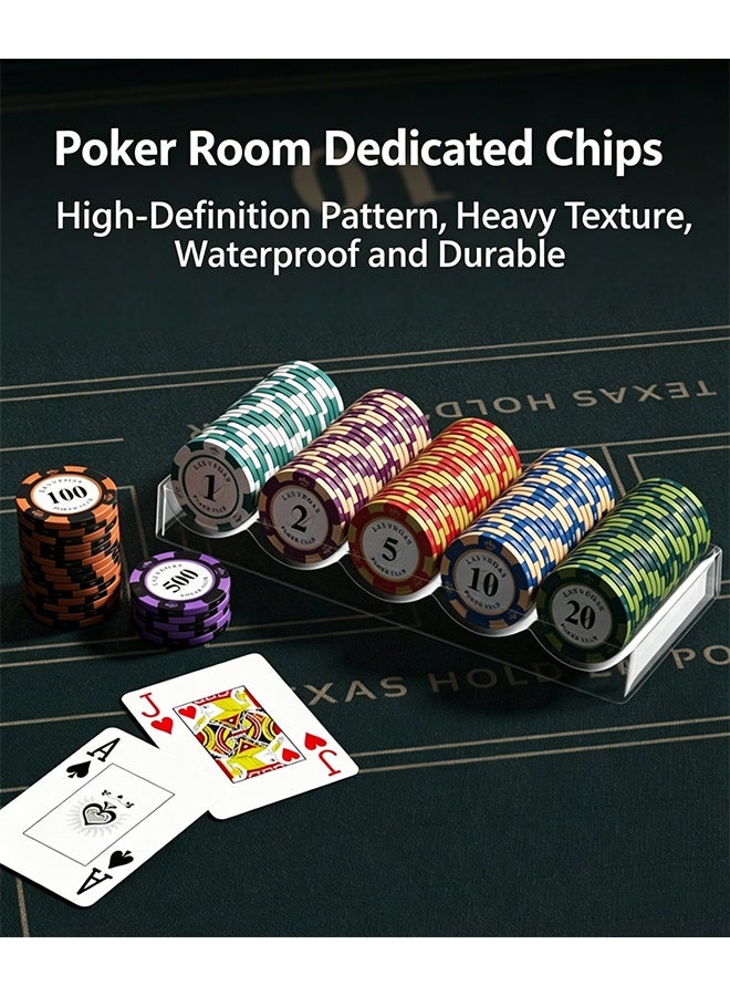 GD 50 Pcs Game Plastic Poker Chips Set with Number Markings - Portable Poker Chips Casino-Themed Accessories with Storage Box for Family Game Night, Card Games, Mahjong & Strategy Entertainment - Image 5