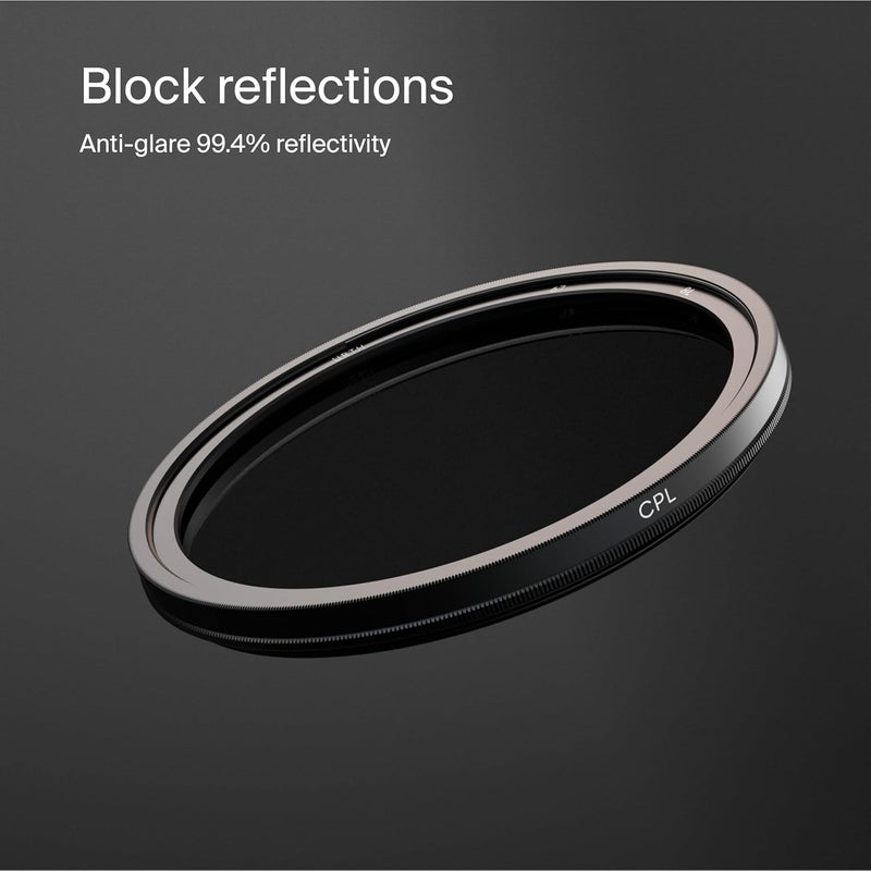 Urth 55mm Circular Polarizing (CPL) Lens Filter - Multi-Coated, Slim Design for Camera Lens Polarization - Image 2