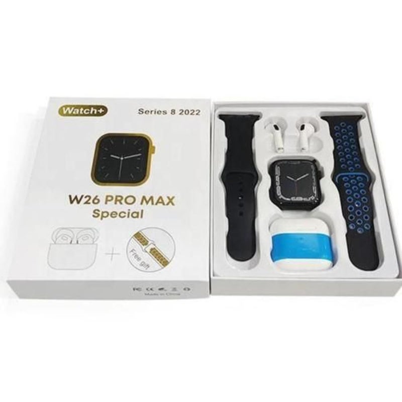 ZAMZIN W26 Pro Max Series 8: 2-in-1 Smartwatch with Headphones, Bluetooth Call, Fast Charge, Fitness Tracker, EKG, Blood Pressure, Sleep Monitor, iOS & Android Compatible, Arabic Language Support - Image 1