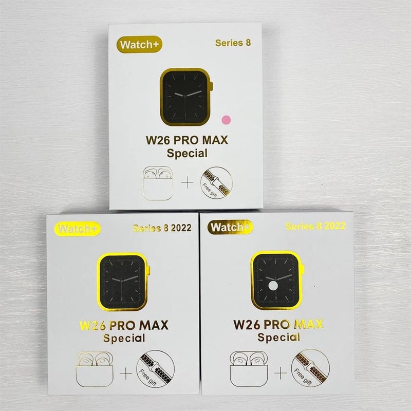 ZAMZIN W26 Pro Max Series 8: 2-in-1 Smartwatch with Headphones, Bluetooth Call, Fast Charge, Fitness Tracker, EKG, Blood Pressure, Sleep Monitor, iOS & Android Compatible, Arabic Language Support - Image 3