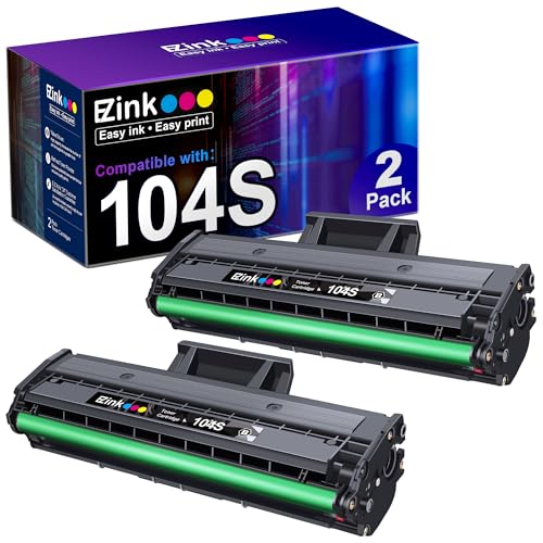 E-Z Ink Compatible Toner Cartridge Replacement for Samsung 104 104S MLT-D104S to use with ML-1660 ML-1661 ML-1667 ML-1665 ML-1675 ML-1666 ML-1865 ML-1865W SCX-3205W Printer (Black, 2 Pack) - Image 1