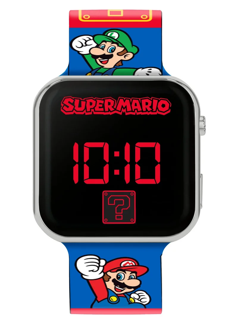 Super Mario Super Mario Multicolor Printed Strap LED Watch - GSM4236
