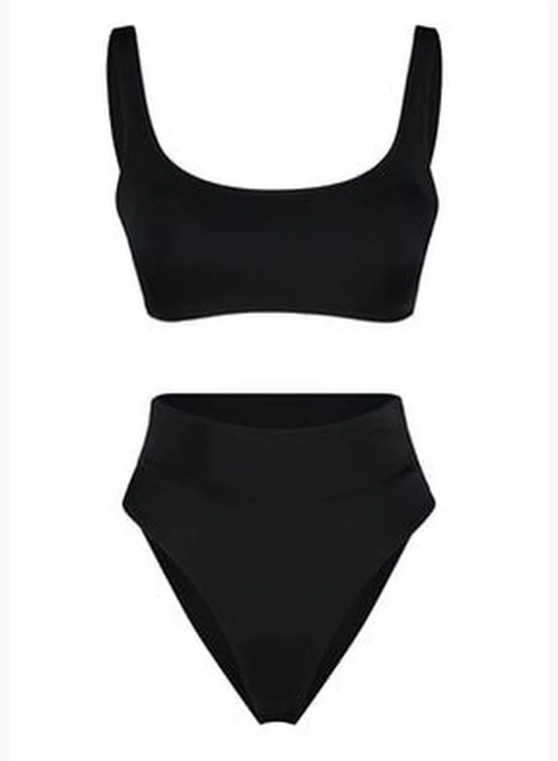 trendyol Black Bralette High Waist High Leg Bikini Set TBESS22BT0010