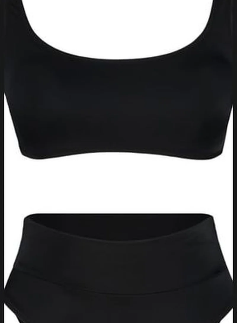 trendyol Black Bralette High Waist High Leg Bikini Set TBESS22BT0010