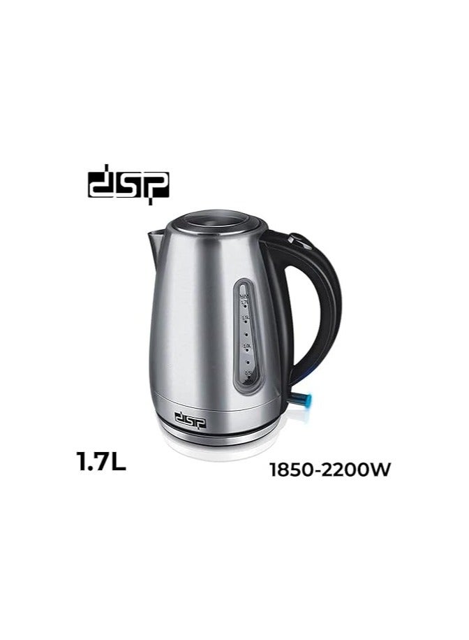 DSP Metal electric kettle KK1137 1.7 L 1800-2200w black - Image 1