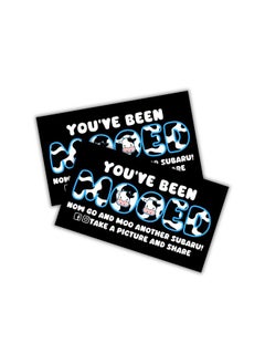 Lashicorn Moo Moo Sub Car Cow Duck Tags Cards | 50 Pk 2X3.5” Game You’Ve Been Mooed Ducked Duck Suv For Sub Aru Rubber Cow Car Moobaru  - Image 1