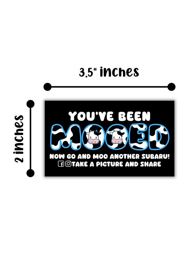 Lashicorn Moo Moo Sub Car Cow Duck Tags Cards | 50 Pk 2X3.5” Game You’Ve Been Mooed Ducked Duck Suv For Sub Aru Rubber Cow Car Moobaru  - Image 3