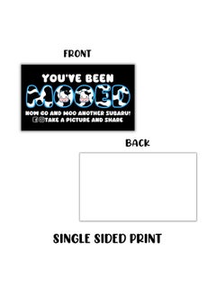 Lashicorn Moo Moo Sub Car Cow Duck Tags Cards | 50 Pk 2X3.5” Game You’Ve Been Mooed Ducked Duck Suv For Sub Aru Rubber Cow Car Moobaru  - Image 4