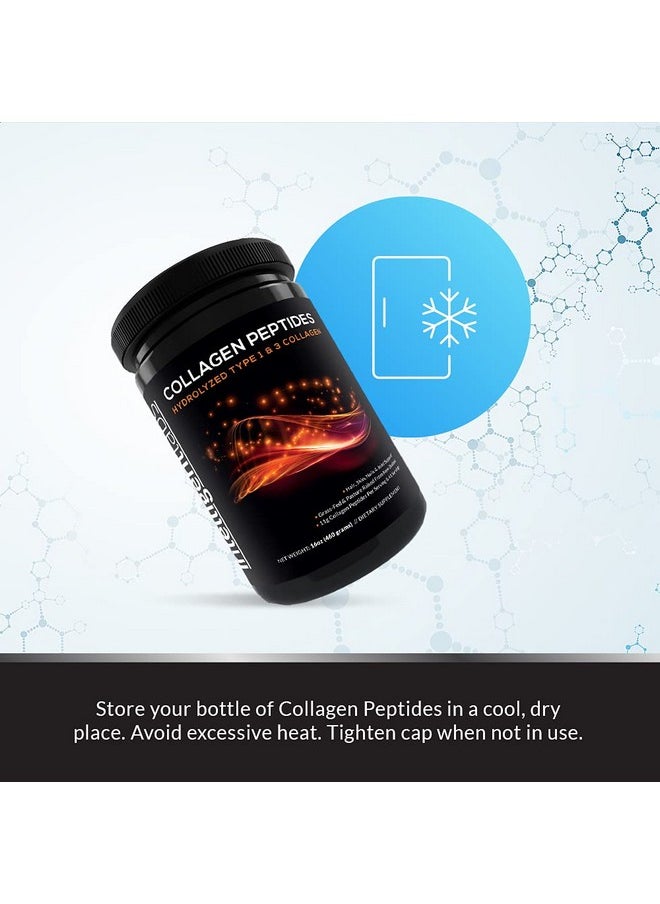 Intelligent Labs Intelligent Labs Hydrolyzed Type 1 and 3 Collagen Peptides Powder, 100% Cruelty-Free and Grass-Fed Bovine, Supports Healthy Hair, Skin, Nails & Joints, 11g per Serving, 41 Servings a Bottle  - Image 4