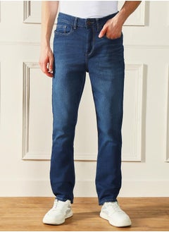 Dennis Lingo Men’s Straight Fit Dark Blue Jeans – Classic and Versatile  - Image 3