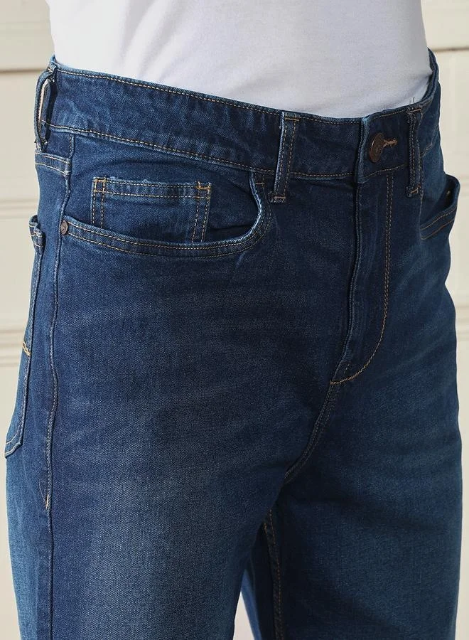 Dennis Lingo Men’s Straight Fit Dark Blue Jeans – Classic and Versatile