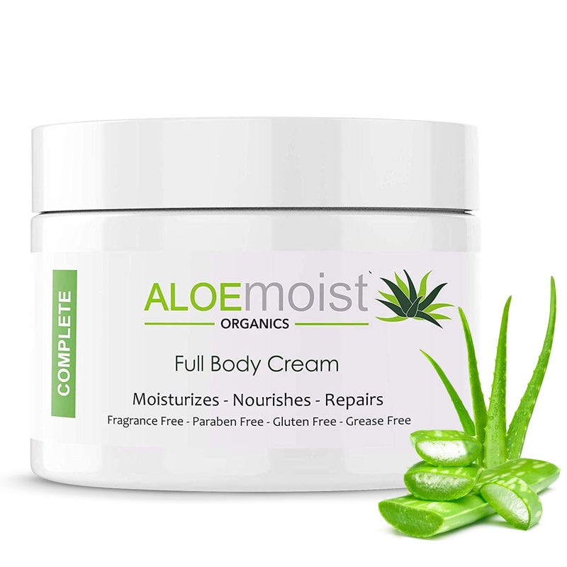 AloeMoist Organic Aloe Vera Lotion - Face & Body Moisturizing Cream with Natural Aloe Vera, Vitamin E Oil, Vitamin C, Retinol Cream, Shea Butter â€“ Anti Aging Face Moisturizer for Women, Dry Skin (4 oz) - Image 1
