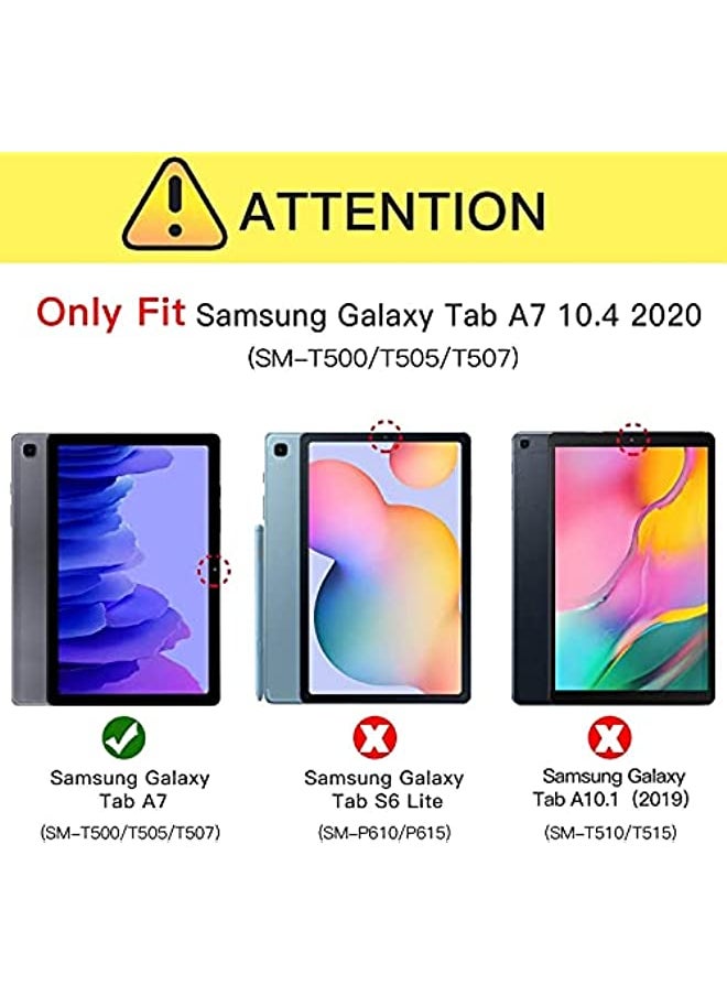 erorex - Case for Samsung Galaxy Tab A7 10.4 Inch (SM-T500/T505/T507) with Pen Holder, [Auto Wake/Sleep] Smart PU Leather Cover for Samsung Tab A7 10.4 Tablet Case-Blue - Image 1