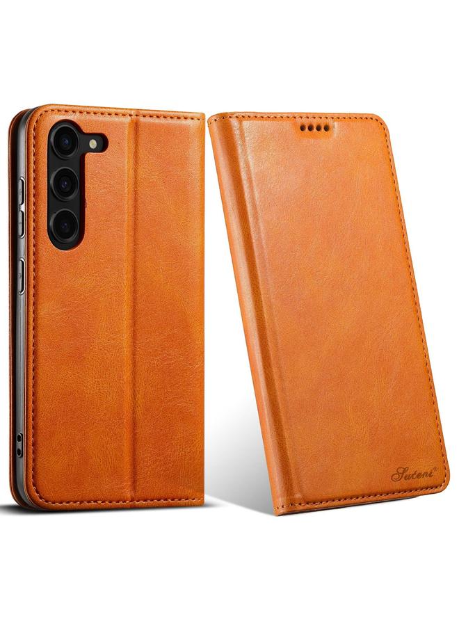 Suteni Case For Samsung Galaxy S23 5G J02 Oil Wax Wallet Leather Phone Case - Image 1