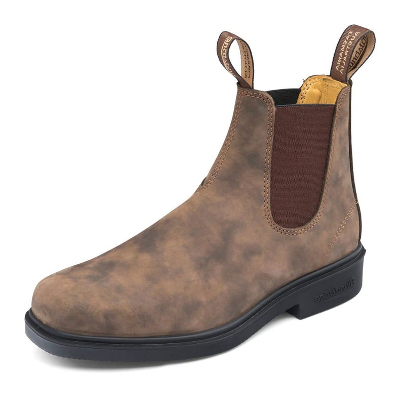 Blundstone Unisex Dress Series 1306 Chelsea Boots for Men and Women Wide Chisel Toe Boots with Cushioned Midsole and Premium Leather Rustic Brown 85 US Men 105 US Women 75 AU