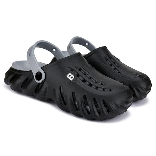 BERSACHE Lightweight Stylish Fashionable Clogs for Men (Black), 9 UK - Image 1