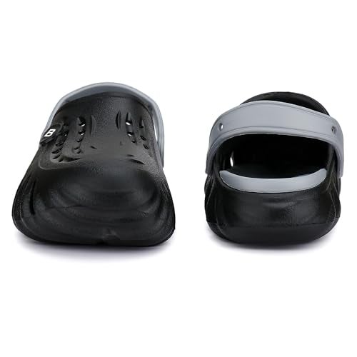 BERSACHE Lightweight Stylish Fashionable Clogs for Men (Black), 9 UK - Image 4