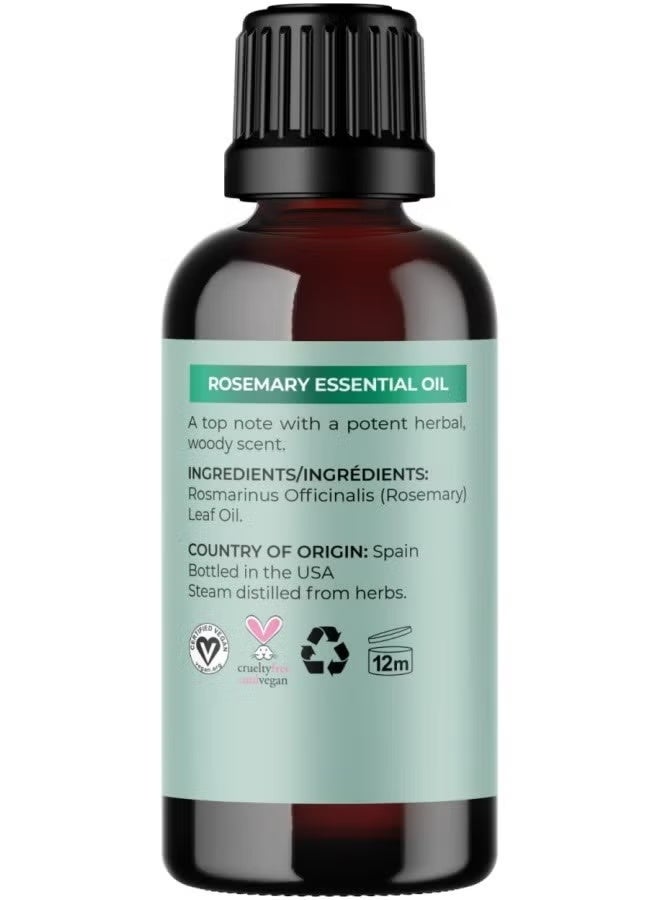 مايبل هوليستكس 100% Pure Rosemary Oil for Hair Skin and Nails - Undiluted Rosemary Essential Oil for Diffusers Aromatherapy Beauty and Self Care - Natural Rosemary Oil for Hair Care (30mL) - Image 2