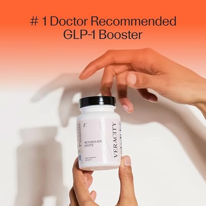 VERACITY SELFCARE فيراسيتي ميتابوليزم إغنايت - يعزز GLP-1 لتقليل الشهية والرغبات لفقدان الوزن المثبت سريريًا - مكمل دعم GLP-1 والتمثيل الغذائي الطبيعي - يحرق الدهون - خالي من الآثار الجانبية - 30 حصة - Image 5