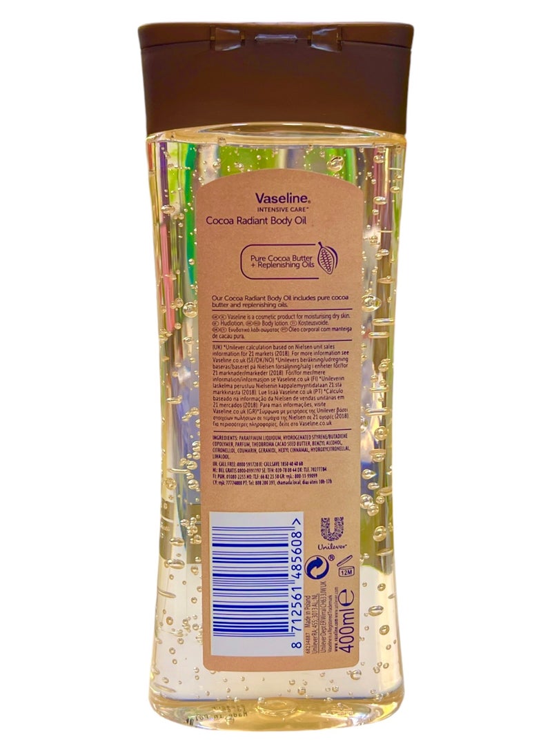 Vaseline Intensive Care Cocoa Radiant Body Oil 400ml - Image 2