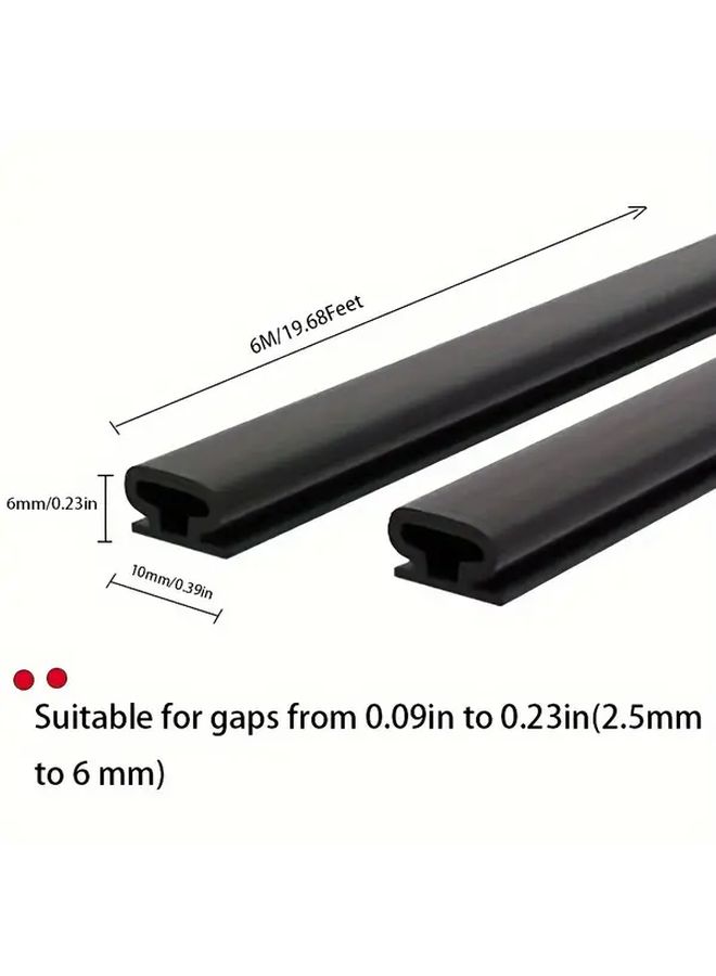 Weather Stripping Door Seal Strip Self Adhesive Insulation For Large Gaps Brown 6000mm - Image 5