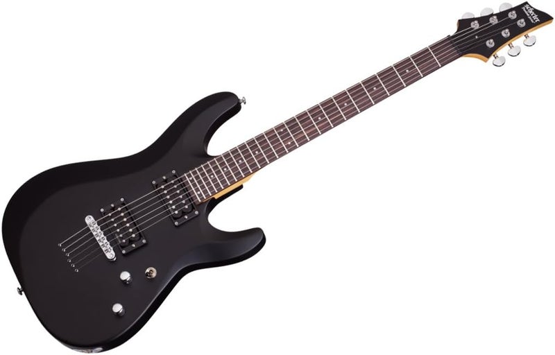 Schecter 430 C-6 Deluxe Solid-Body Electric Guitar, Satin Black - Image 1
